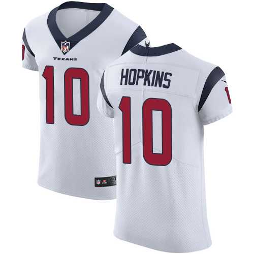 Nike Texans #10 DeAndre Hopkins White Men's Stitched NFL Vapor Untouchable Elite Jersey - Click Image to Close